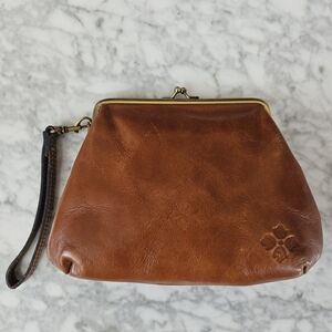 Patricia nash cogniac wristlet Removable Strap Kiss Lock